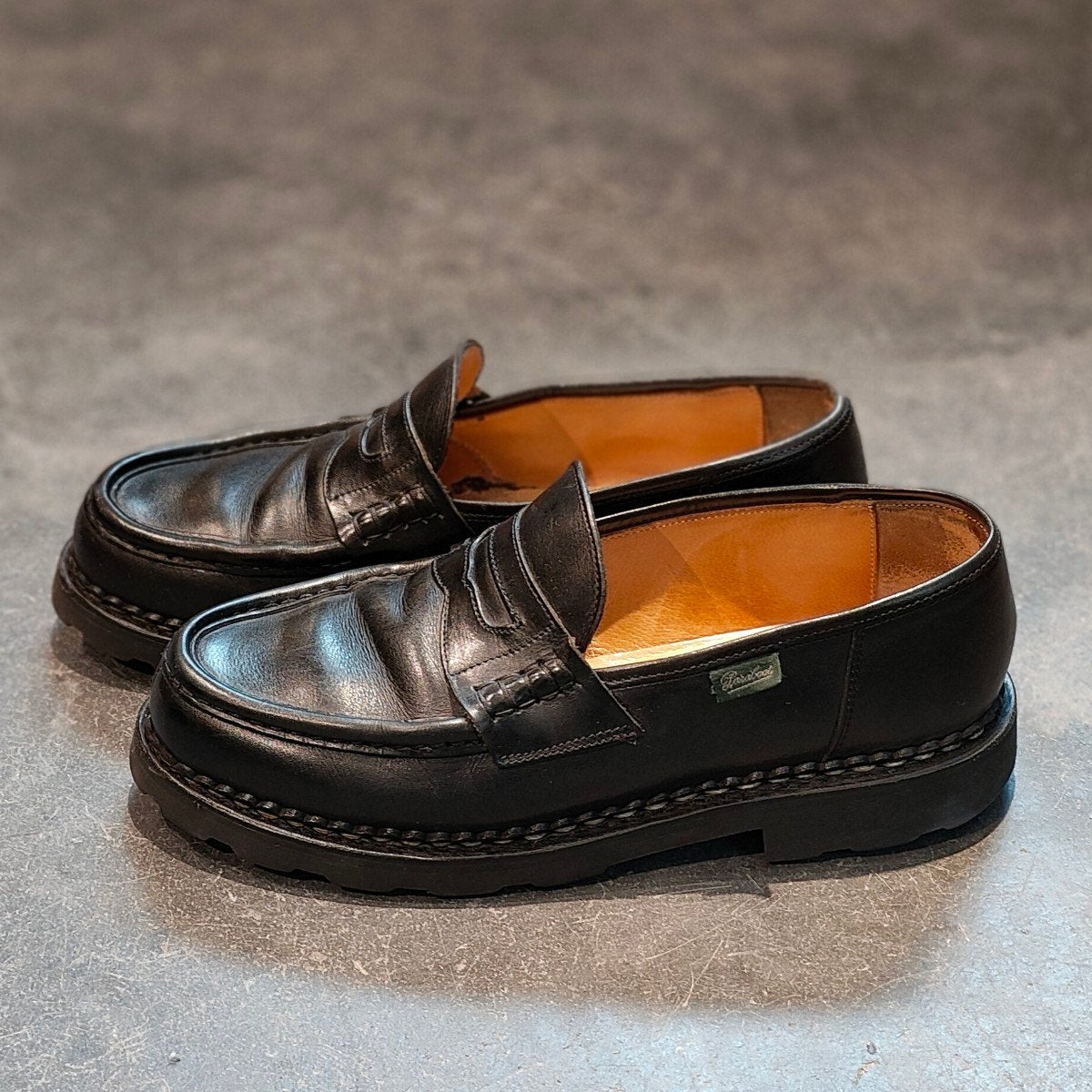【Paraboot】パラブーツ ランス コインローファー リスレザー ブラック サイズ UK6.5F