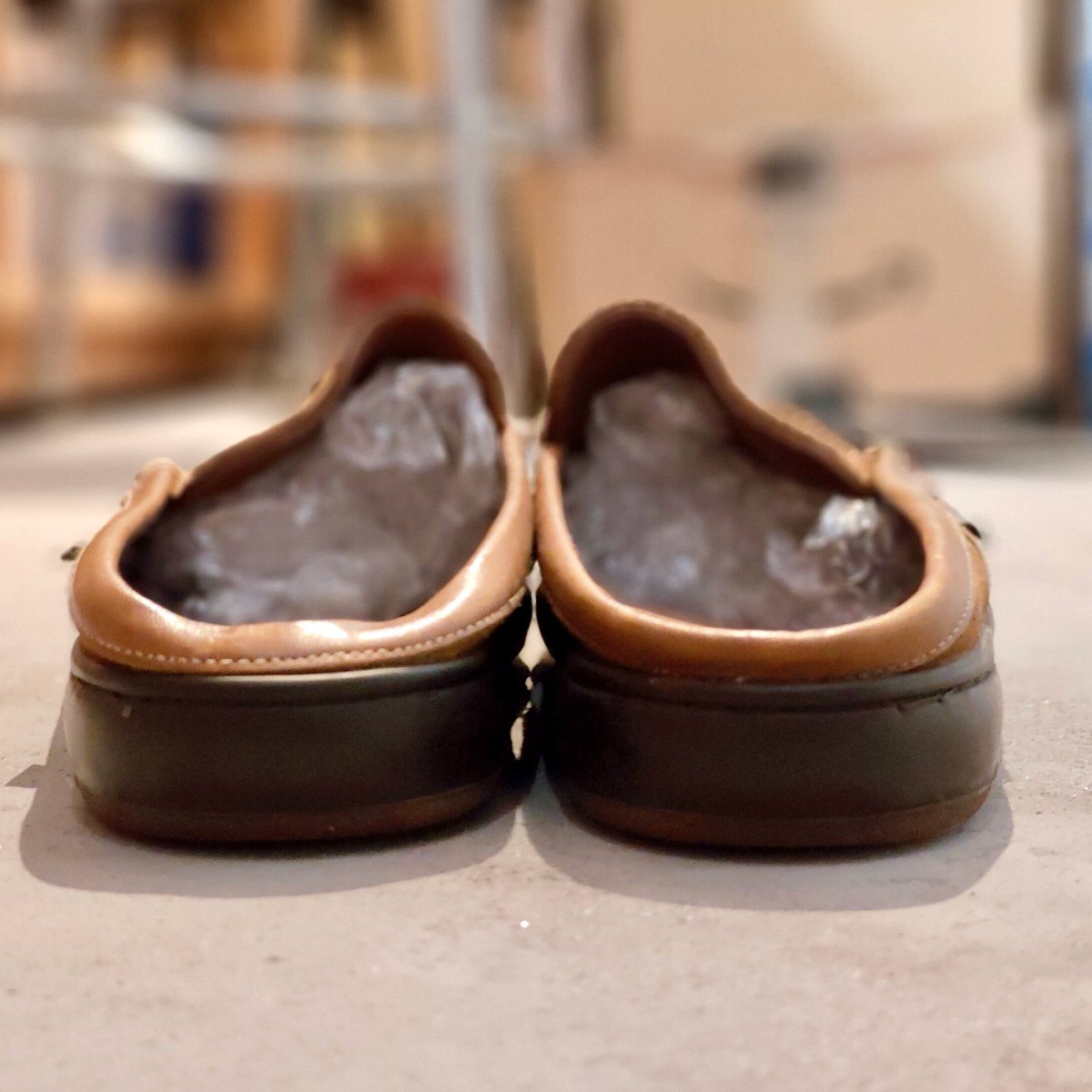 【PARABOOT】パラブーツ バハマ 0412 スリッポン スエード ブラウン サイズUK8.5