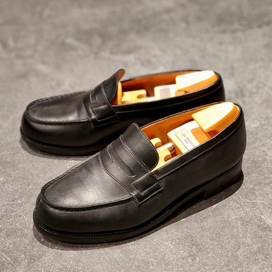 希少 美品 【J.M.WESTON】ジェイエムウエストン 180 シグニチャーローファー ロシアンカーフ ブラック サイズUK6.5E 41ラスト 参考定価 ¥187,000-