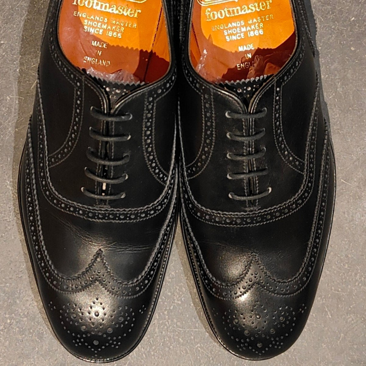 試着程度【GRENSON】グレンソン ウイングチップ カーフ ブラック サイズUK6