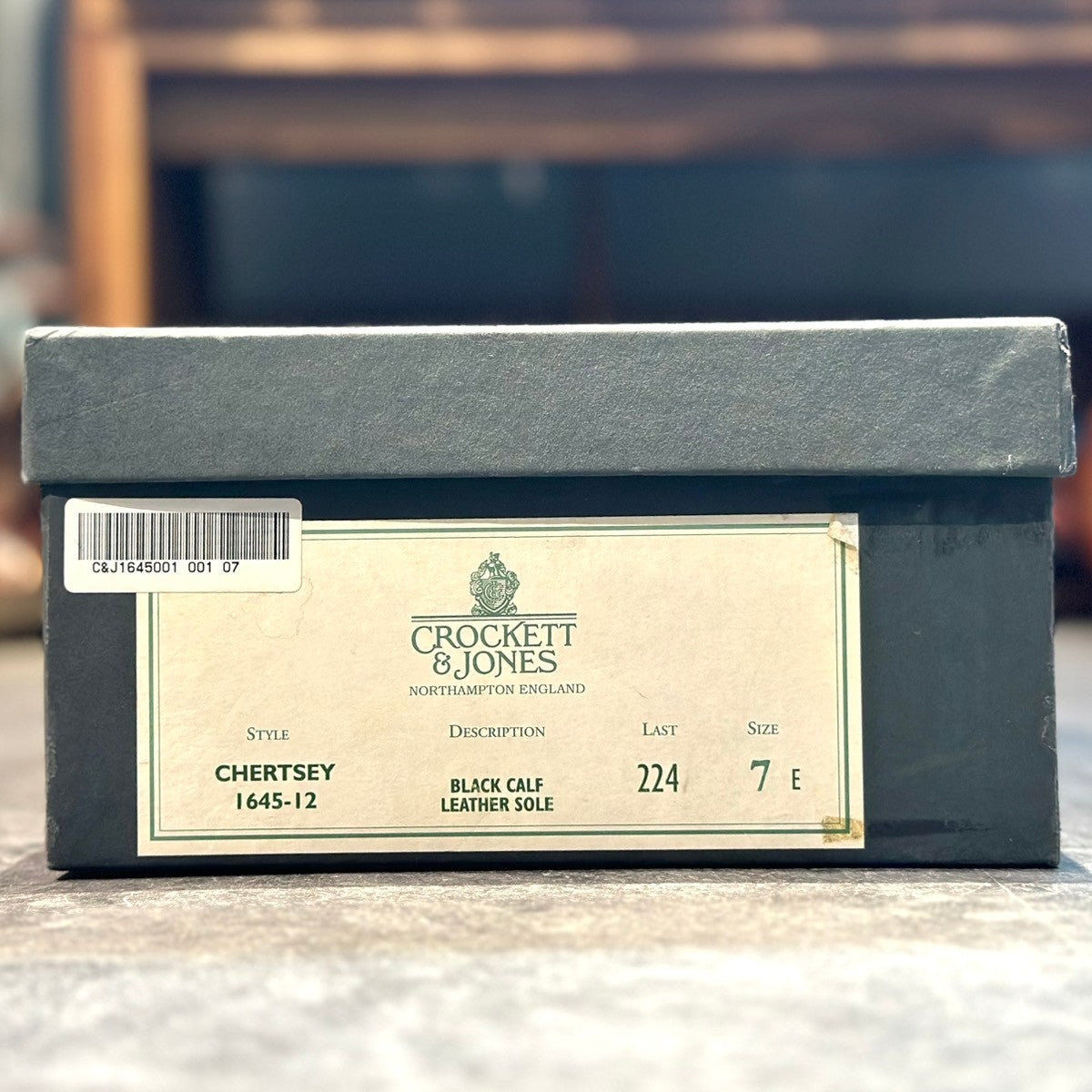 極美品【CROCKETT&JONES】クロケット&ジョーンズ チャートシー チャッカブーツ カーフ ブラック サイズUK7E 224ラスト