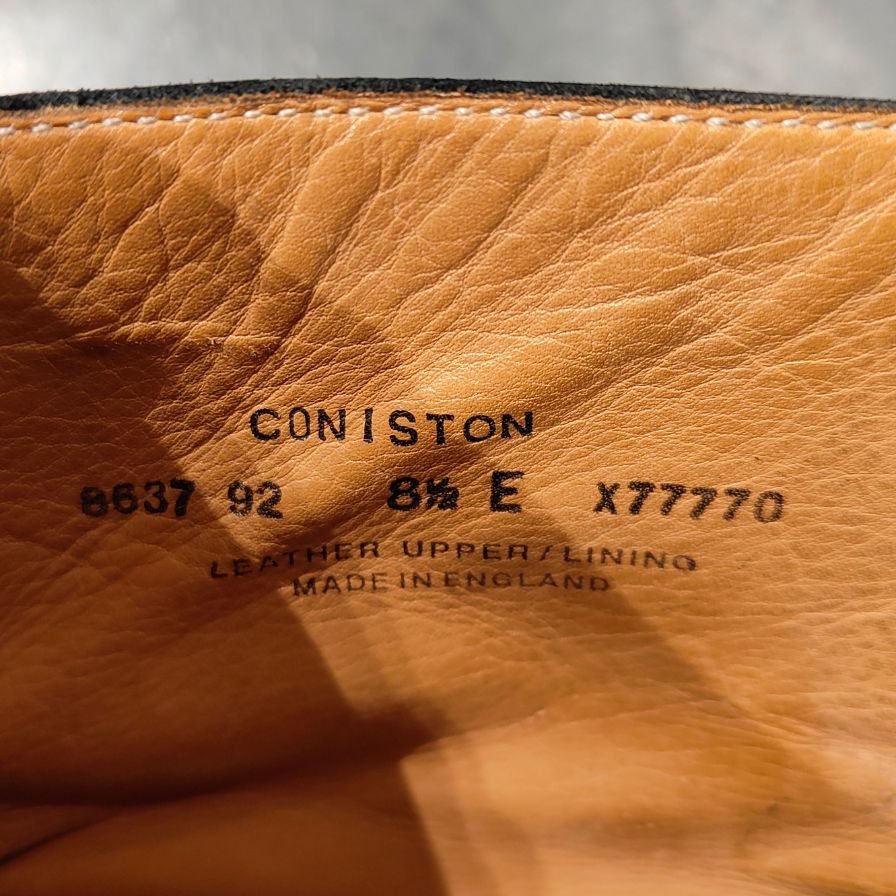 【CROCKETT&JONES】クロケットジョーンズ コニストン レースアップブーツ グレインレザー ブラック サイズ UK8.5E