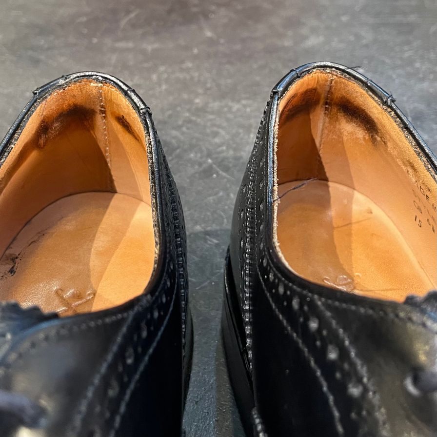 【HACKETT LONDON】ハケットロンドン セミブローグ カーフ ブラック サイズ US7.5