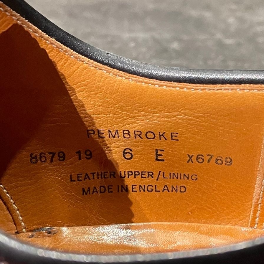 【CROCKETT&JONES】クロケット&ジョーンズ ペンブローク フルブローグ ガラスレザー バーガンディ サイズ UK6E