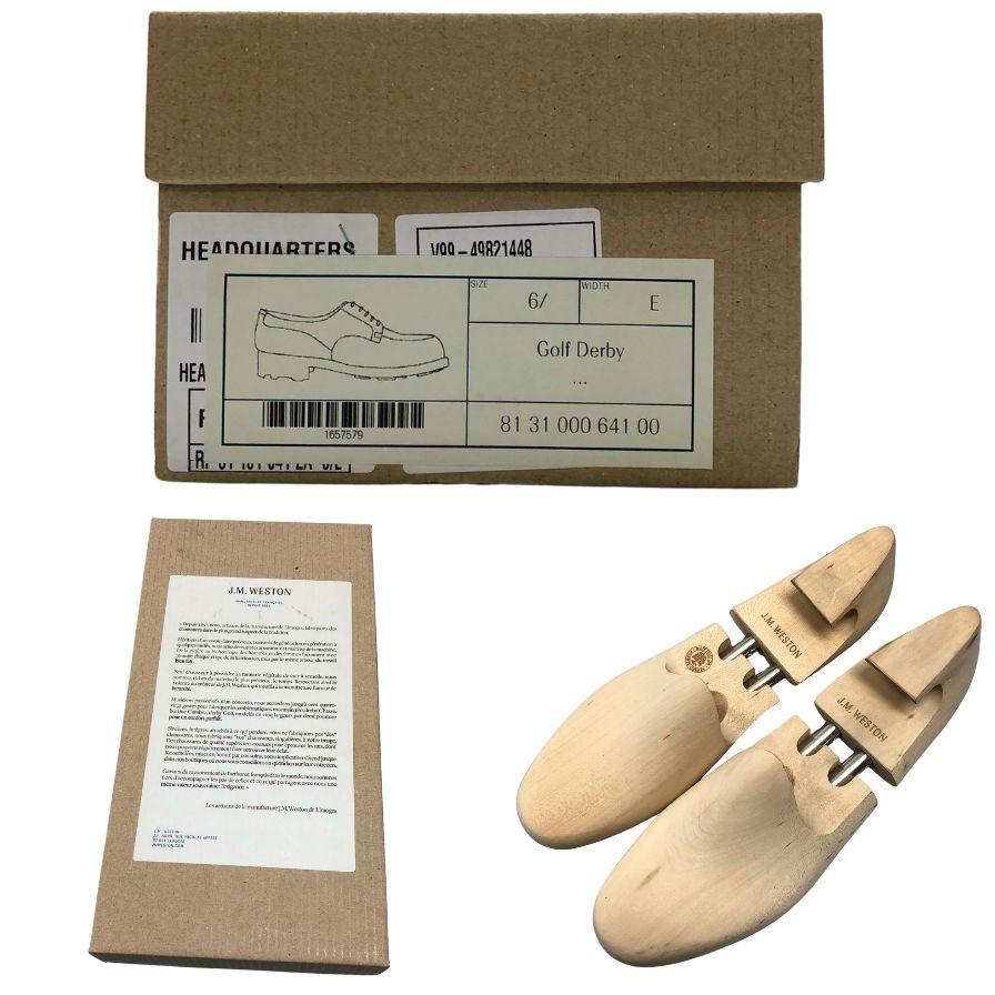 【J.M.WESTON】ジェイエムウエストン 641 ビジネスシューズ Uチップ ブラック(黒) サイズ 6.5 ラスト