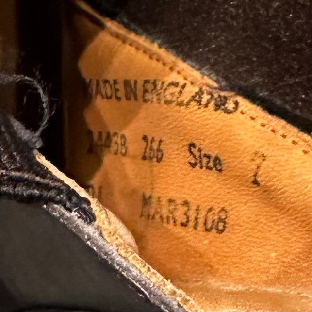 美品【SANDERS】サンダース チェルシーブーツ 2443B カーフ ブラック サイズUK7