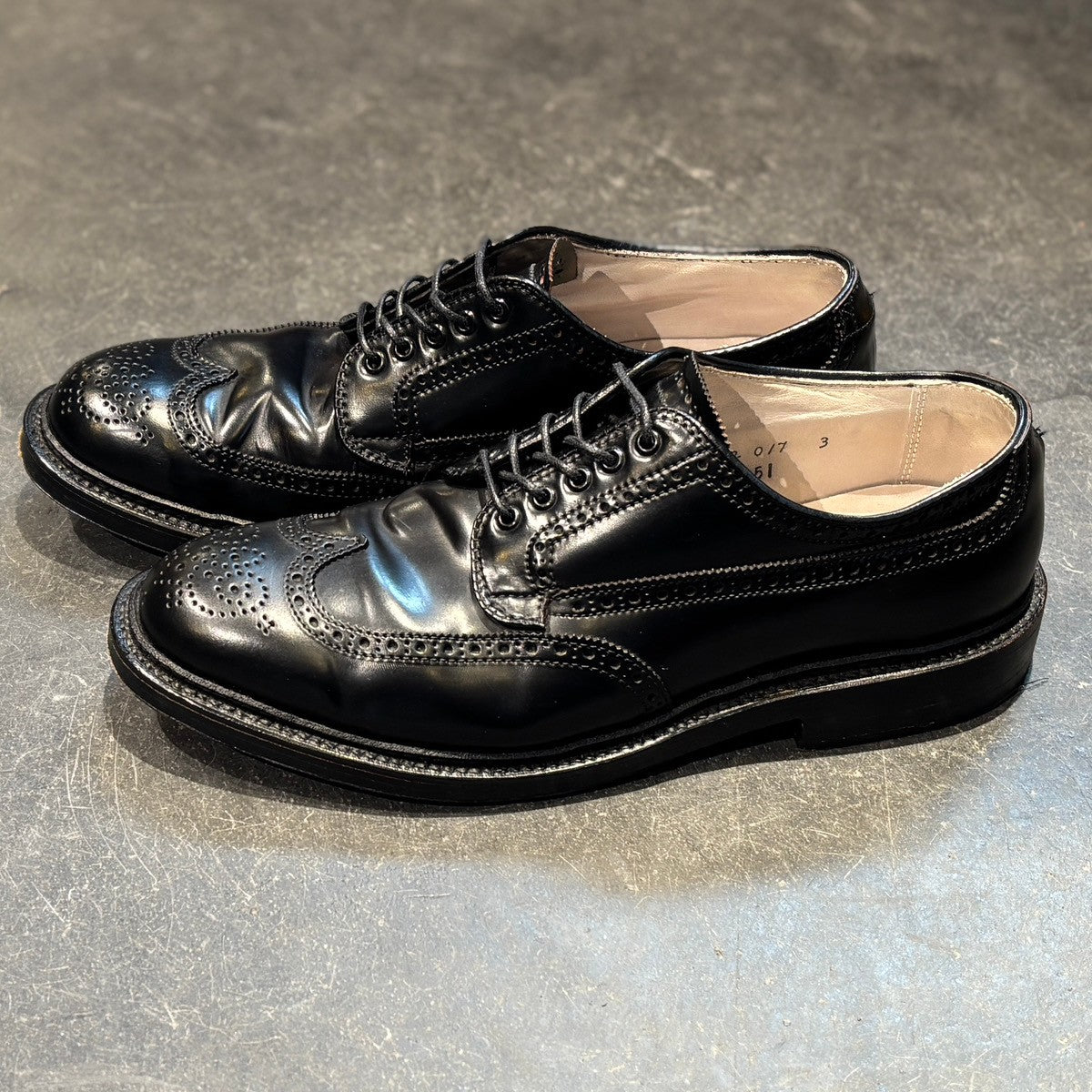 使用数回【ALDEN 】オールデン 31851 ユナイテッドアローズ別注 コードバン ウィングチップ ブラック バリーラスト サイズUS6.5D