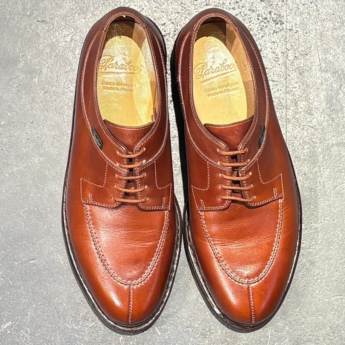 【Paraboot】パラブーツ レザーシューズ アヴィニョン Uチップ カーフ マロン サイズ UK5.5