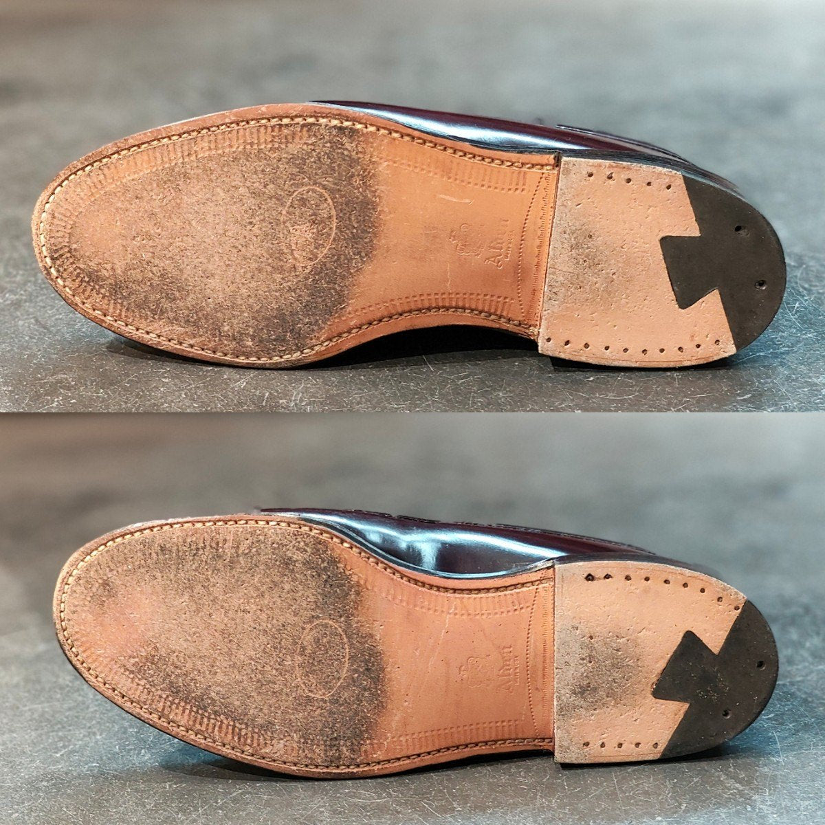 極美品【ALDEN】オールデン 99162 ペニーローファー コードバン ダークバーガンディ サイズ US7D バンラスト 定価¥215,600-