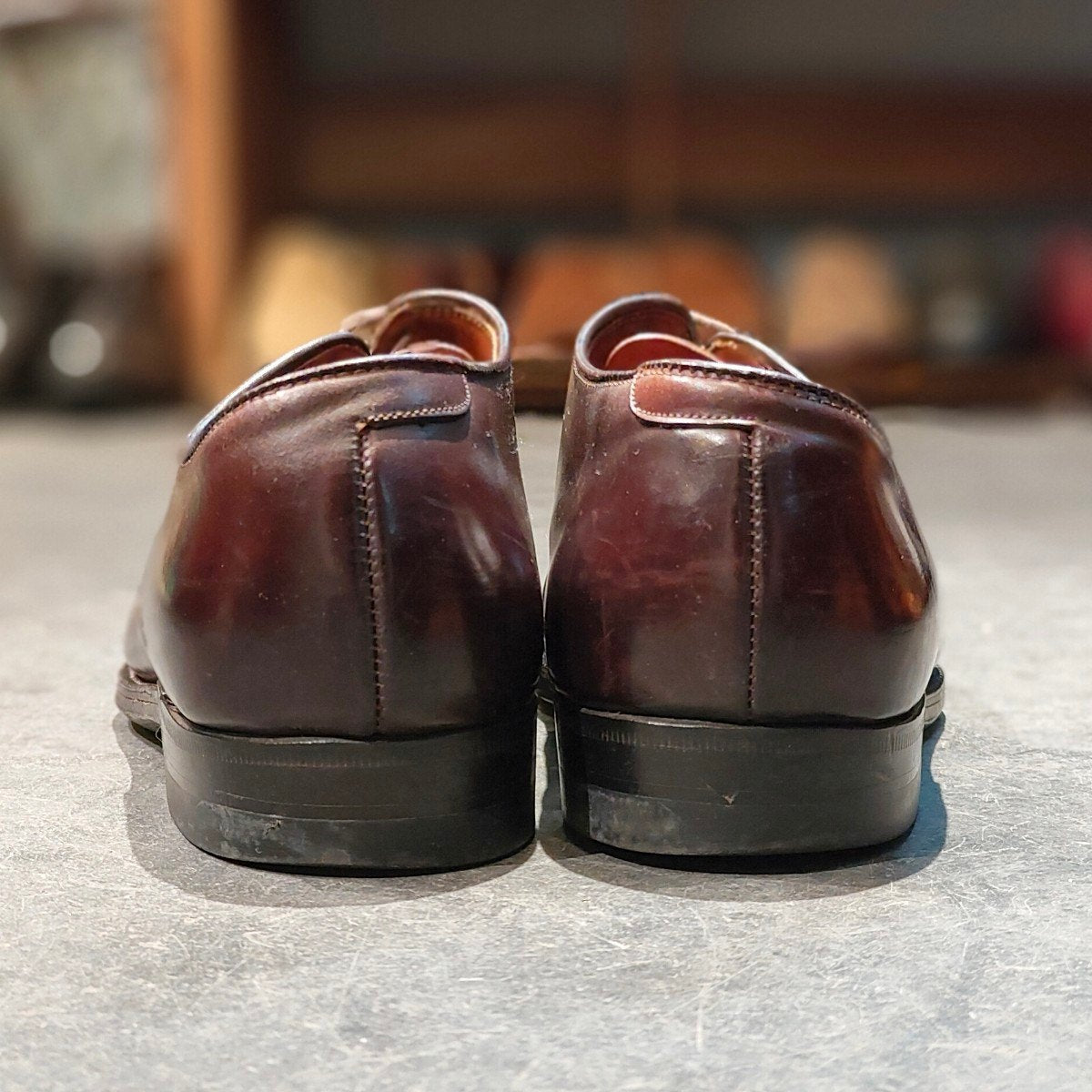 【ALDEN】オールデン アナトミカ別注 56259 パンチドキャップトゥ コードバン ダークバーガンディ サイズUS8.5D モディファイドラスト