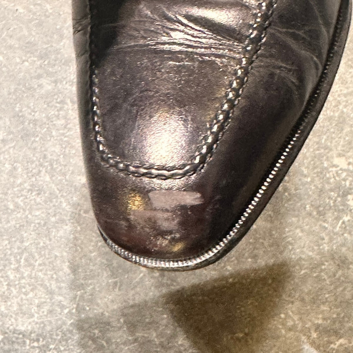 【TANINO CRISCI】タニノクリスチー ローファー カーフ ブラック サイズUK7