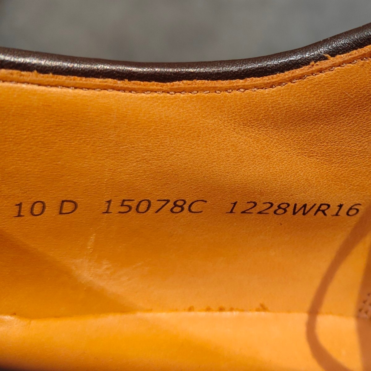 使用数回【WHEELROBE】ウィールローブ 15078 HEAVY STITCHING MOC TOE コードバン ブラウン サイズ10D 1228ラスト