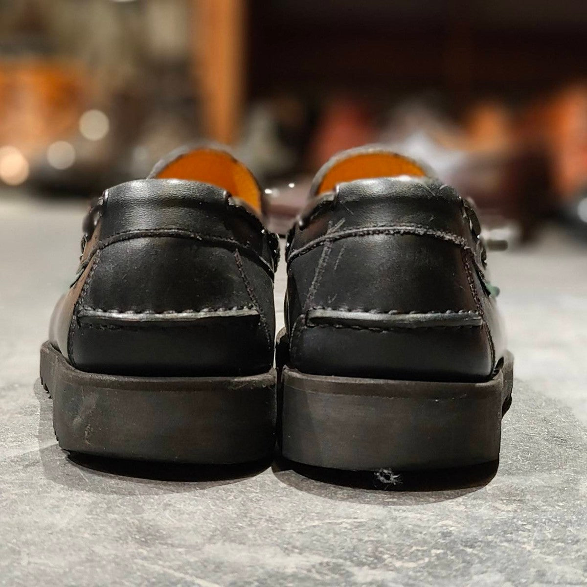 希少【PARABOOT】パラブーツ 0514 コインローファー ビームス別注 カーフ ネイビー サイズUK7