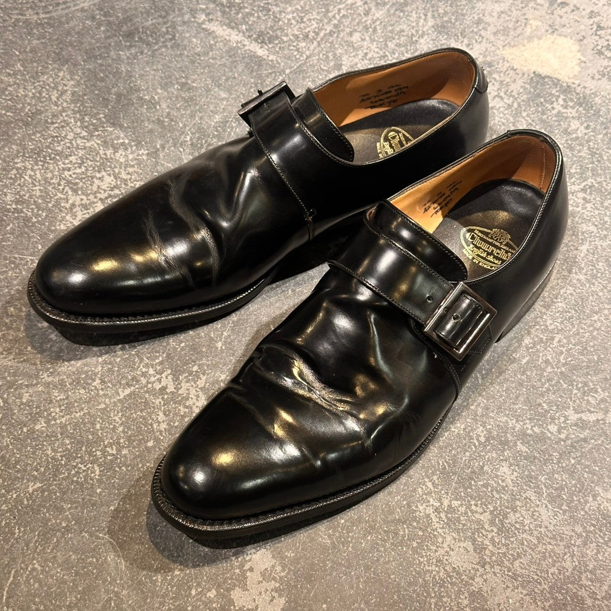 199 チャーチ シティコレクションTOKYO ポリッシュドバインダー 75G Church's】チャーチ TOKYO シングルモンク ポリッシュバインダーカーフ