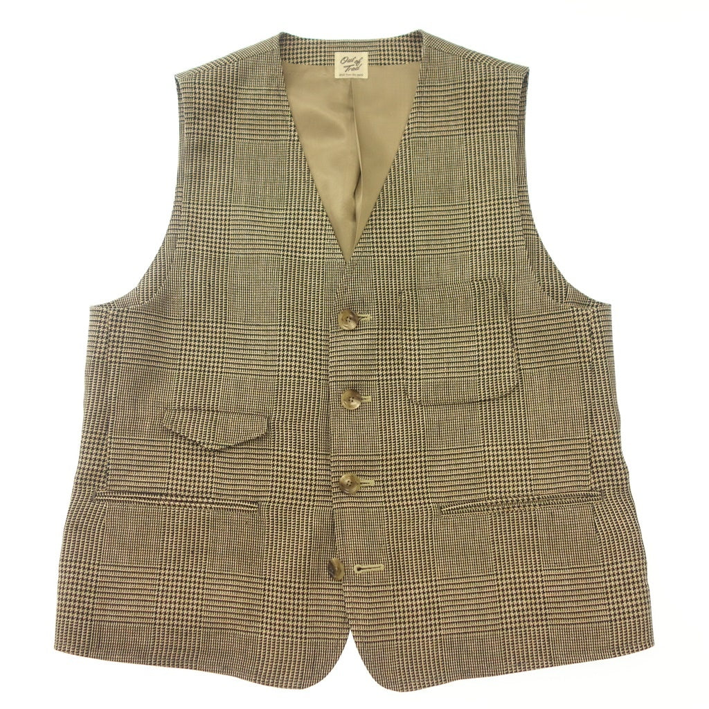 【OUT OF TRAD】アウトオブトラッド Keith 4Bベスト Glen Plaid ベージュ サイズ 2