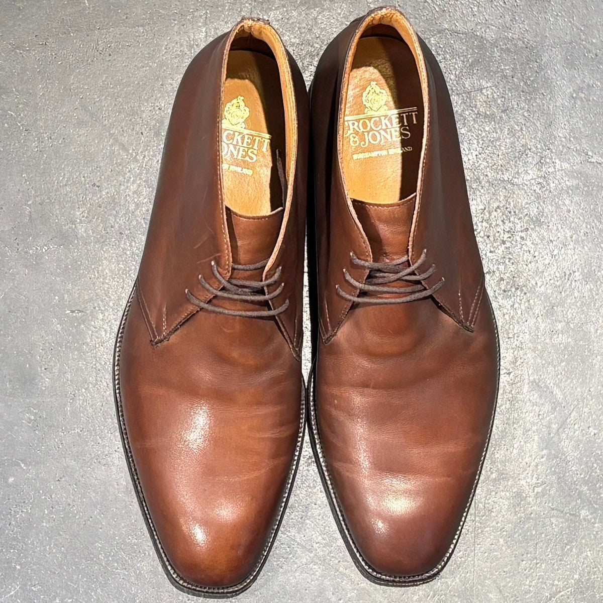 【CROCKETT&JONES】クロケット&ジョーンズ チャッカブーツ ウーバン カーフ ブラウン サイズUK8.5E