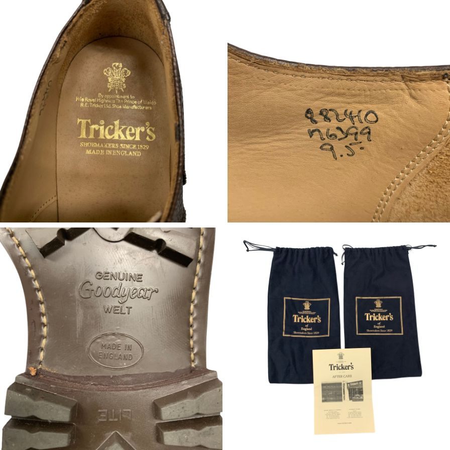 【Tricker'】トリッカーズ M6399 ビジネスシューズ カーフ ブラウン(茶系) サイズ 9 ラスト