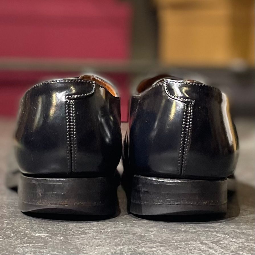 【PEAL&CO】ピール&コー ブルックスブラザーズ別注 ホールカット バインダーカーフ ブラック サイズ US8D