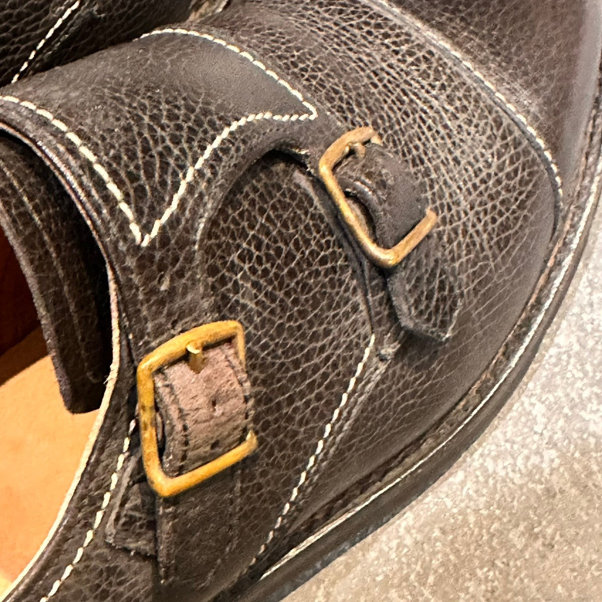 希少【JOHN LOBB】ジョンロブ ウィリアム コテージライン ダブルモンク グレインレザー ブラック サイズ不明(UK7.5相当)