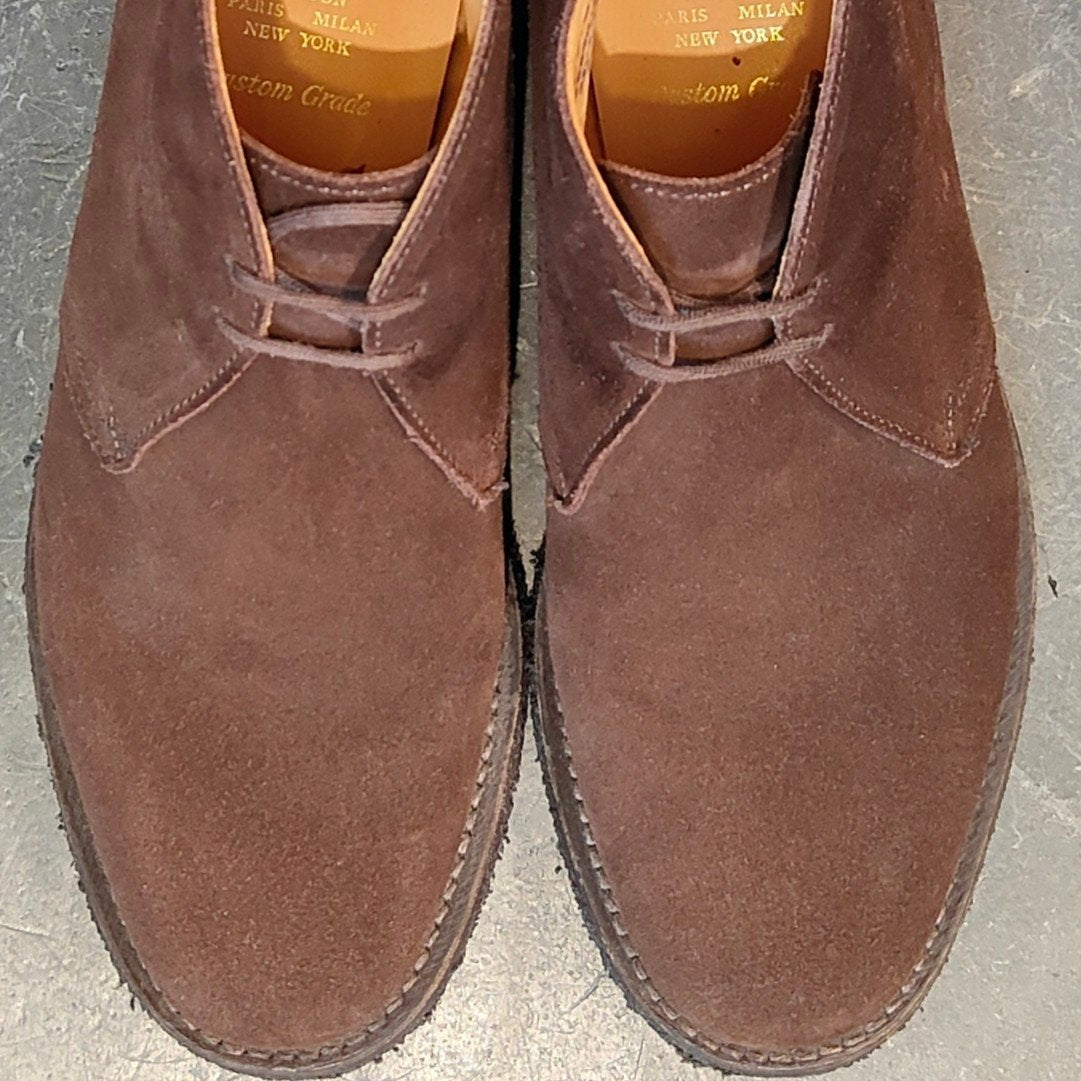 極美品 【Church's】チャーチ 4都市 ライダー チャッカブーツ スエード ブラウン サイズ UK65F 81ラスト