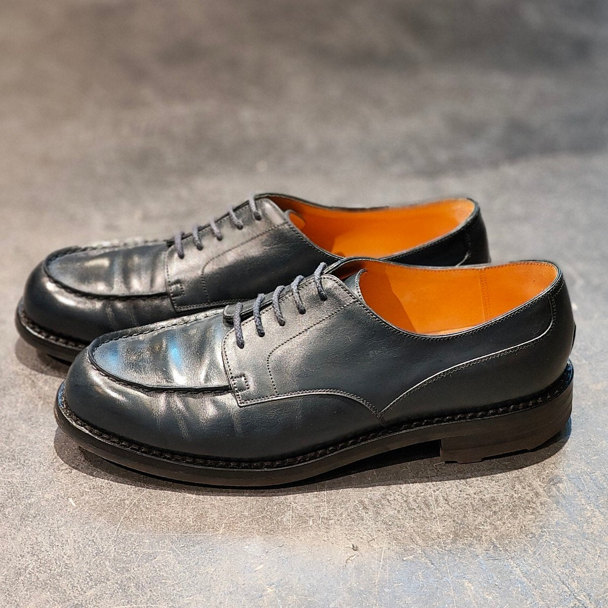 美品【J.M.WESTON】ジェイエムウエストン 641 ゴルフ Uチップ ボックスカーフ ブルー サイズ UK7C 31ラスト 定価¥168,300-