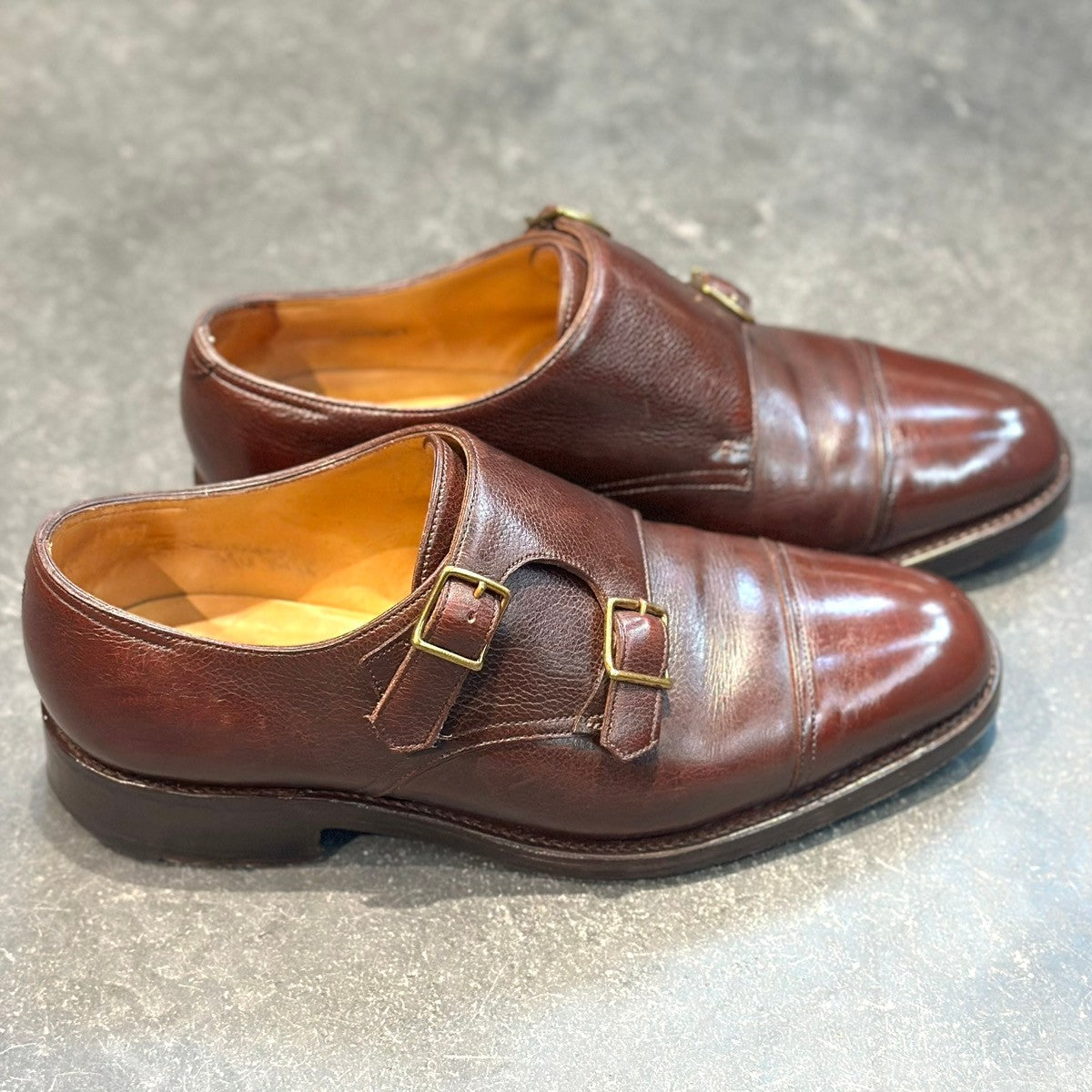 美品【JOHNLOBB】ジョンロブ ダブルモンク ウィリアム 9795ラスト ブラウン サイズUK6.5E 9795ラスト