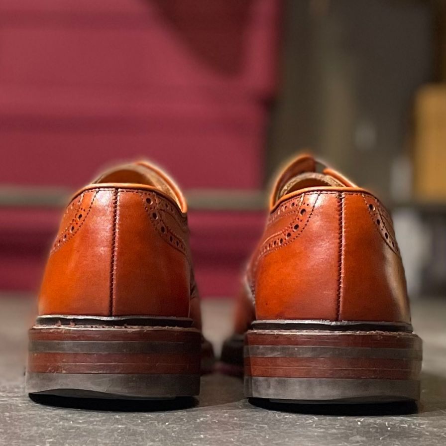 【CROCKETT&JONES】クロケットアンドジョーンズ エクスモア ウイングチップ カーフ ブラウン サイズ UK6.5E 348ラスト