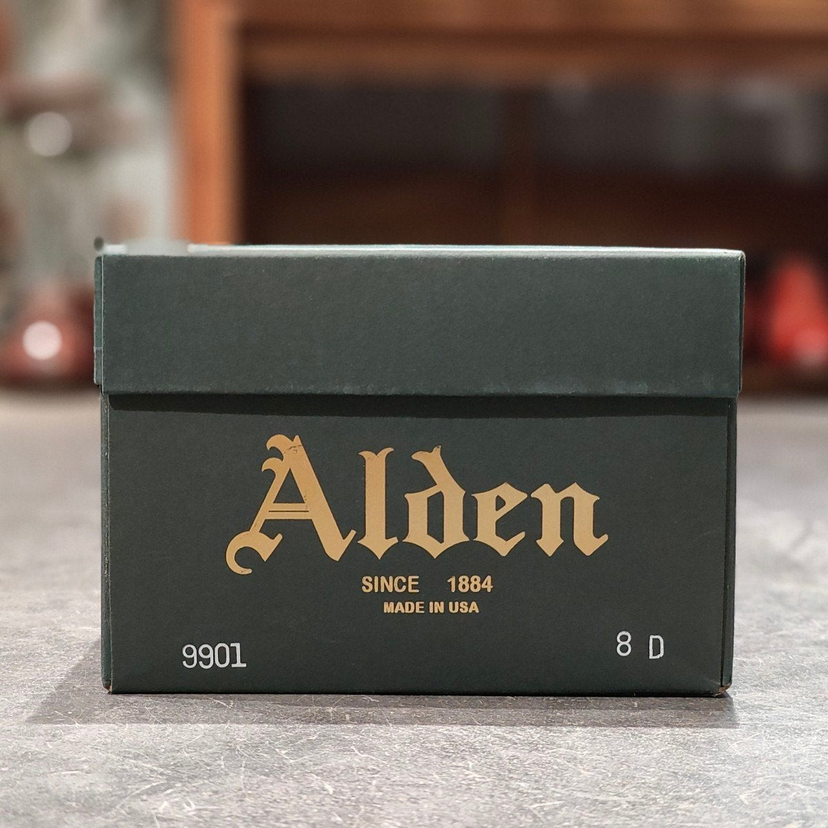 使用数回【ALDEN】オールデン 9901 プレーントゥ コードバン ブラック サイズ US8D バリーラスト 定価¥211,200-