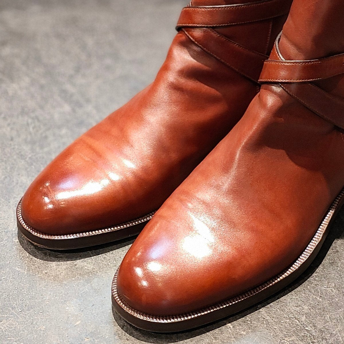 希少 極美品 【TANINO CRISCI】タニノクリスチー ジョッパーブーツ カーフ ブラウン サイズ UK8
