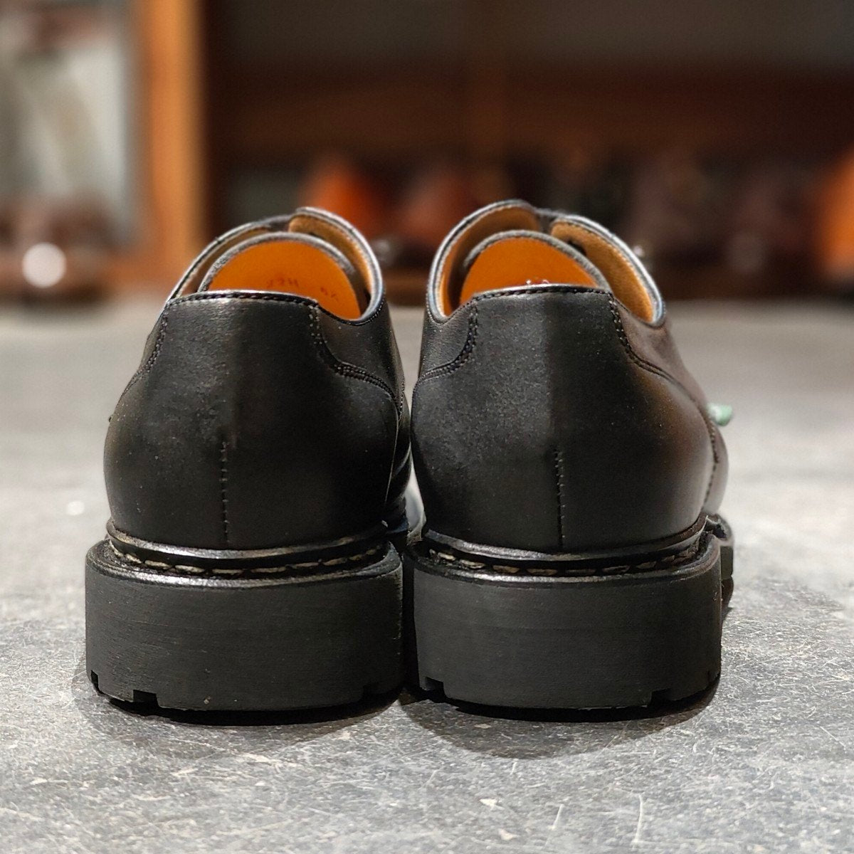 使用数回 【Paraboot】パラブーツ シャンボード Uチップ リスレザー ブラック サイズUK6.5 定価¥96,800-