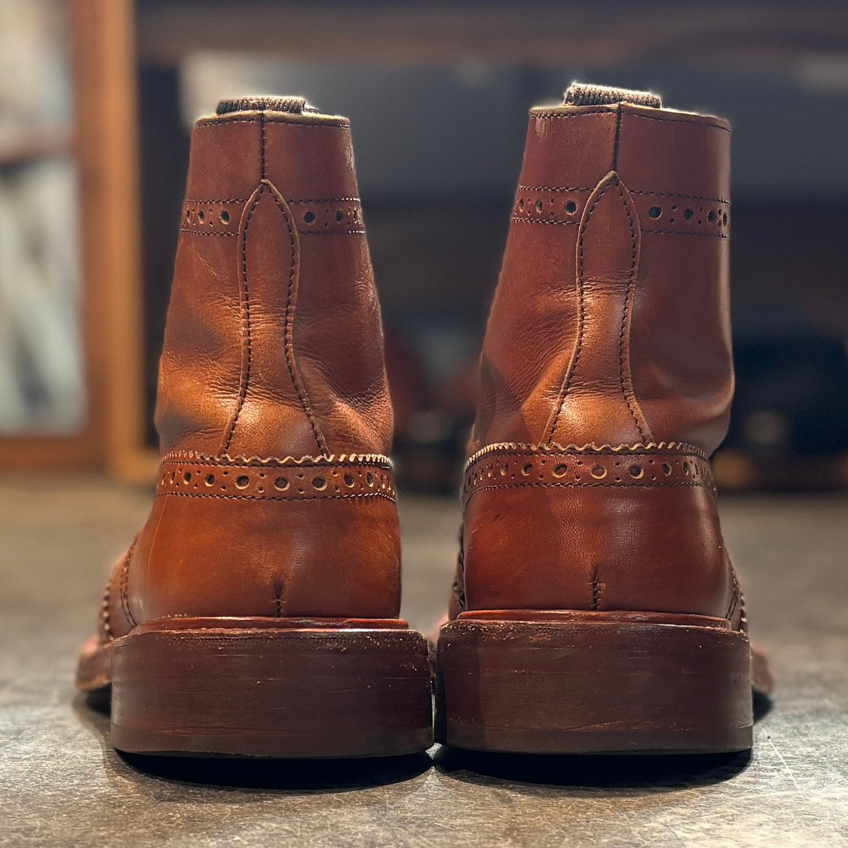 【Tricker's】トリッカーズ モールトン M2508 カントリーブーツ ウイングチップ カーフ ブラウン サイズ UK8