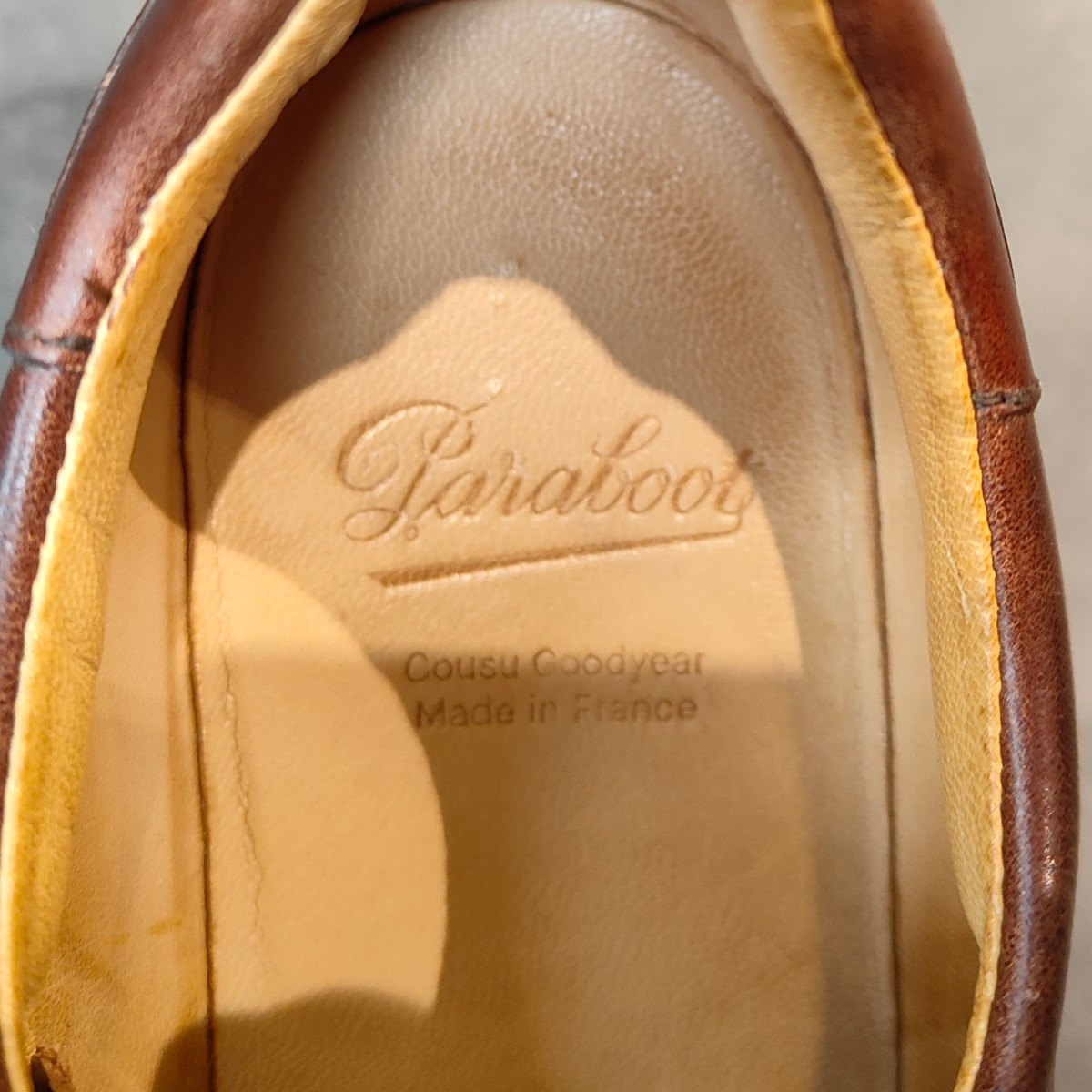 試着程度 【PARABOOT】パラブーツ クリュサ マウンテンブーツ カーフ ブラウン サイズ6 定価¥90,200-