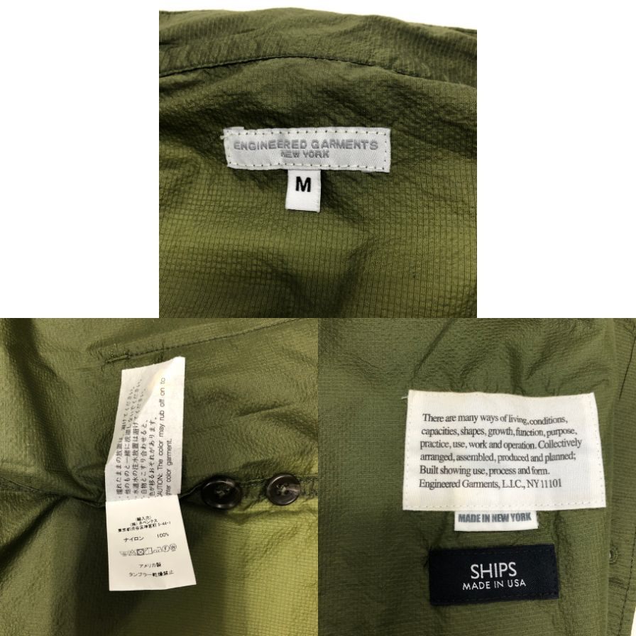【ENGINEERED GARMENTS】エンジニアードガーメンツ シップス別注 長袖シャツ dayton shirt 4ポケット カーキ サイズM