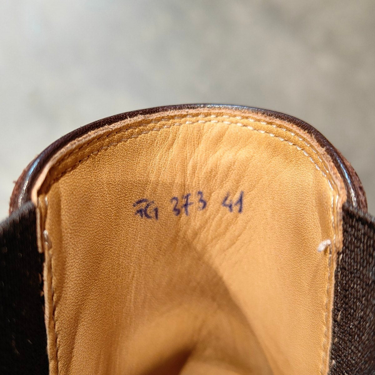 極美品 【F.lli Giacometti】フラテッリ ジャコメッティ FG373 サイドゴアブーツ ブーツ グレインレザー ブラウン サイズ41 参考定価¥145,200-