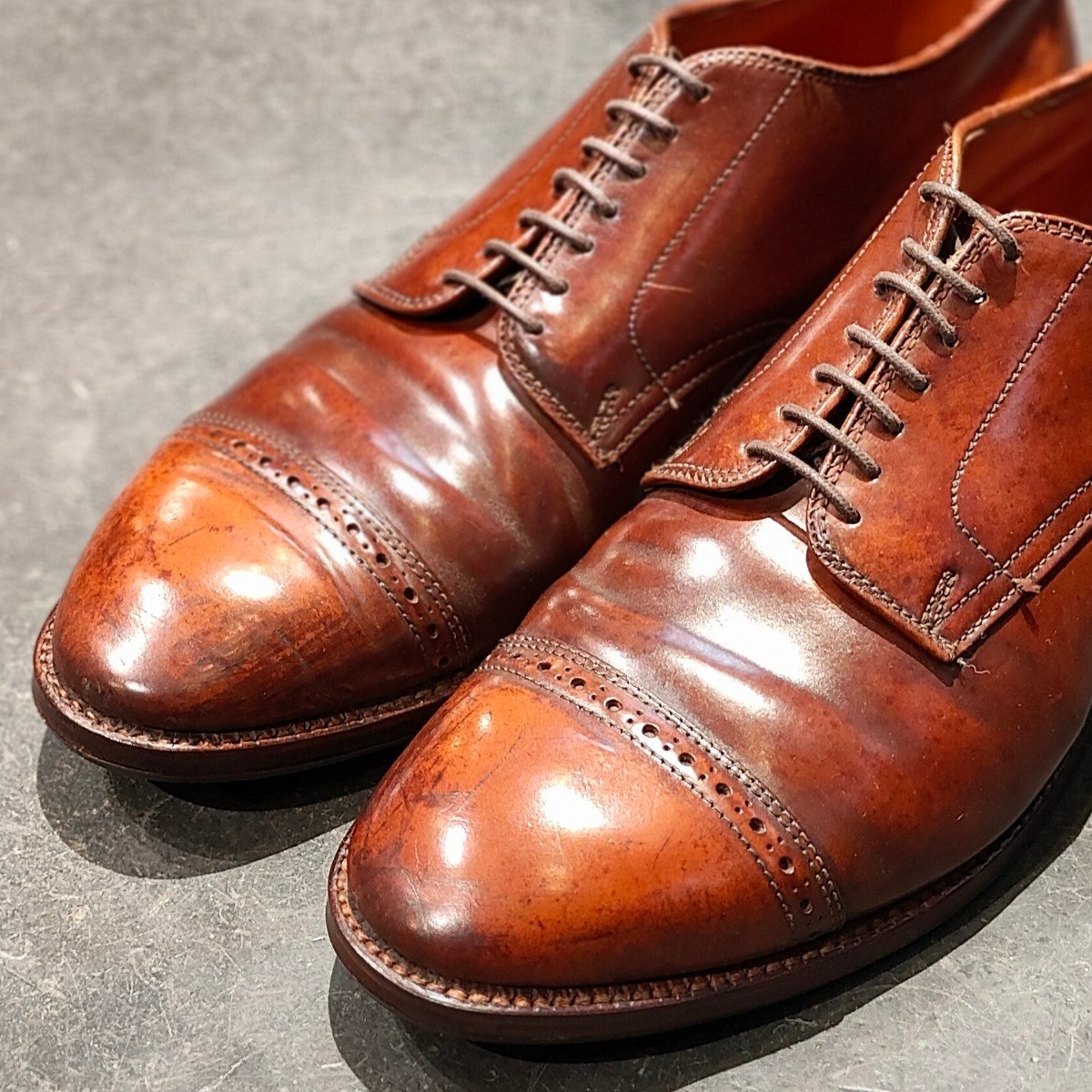希少 【ALDEN】オールデン アナトミカ別注 56254 パンチドキャップトゥ コードバン ラベロ サイズUS9D モディファイドラスト