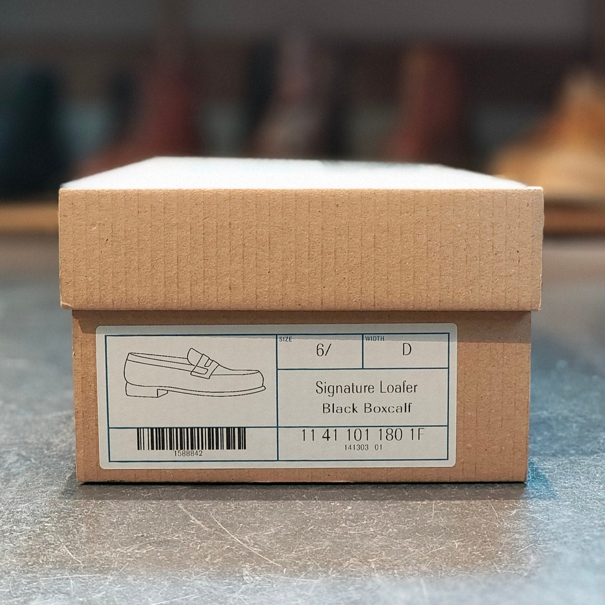 【J.M.WESTON】ジェイエムウエストン 180 シグニチャーローファー ボックスカーフ ブラック サイズ UK6.5D 41ラスト 定価¥151,800-
