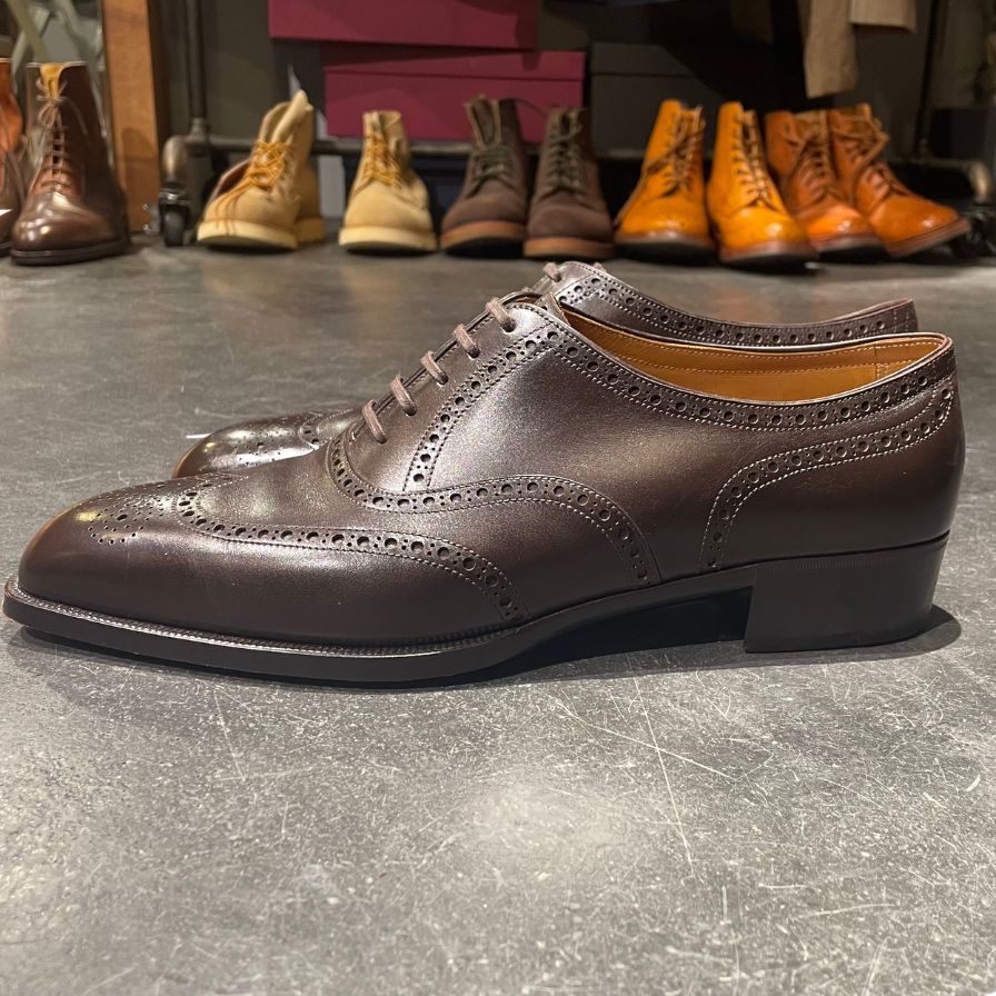 美品【Marquess】マーキス フルブローグ ビスポーク品 カーフ ブラウン サイズ約26.5相当