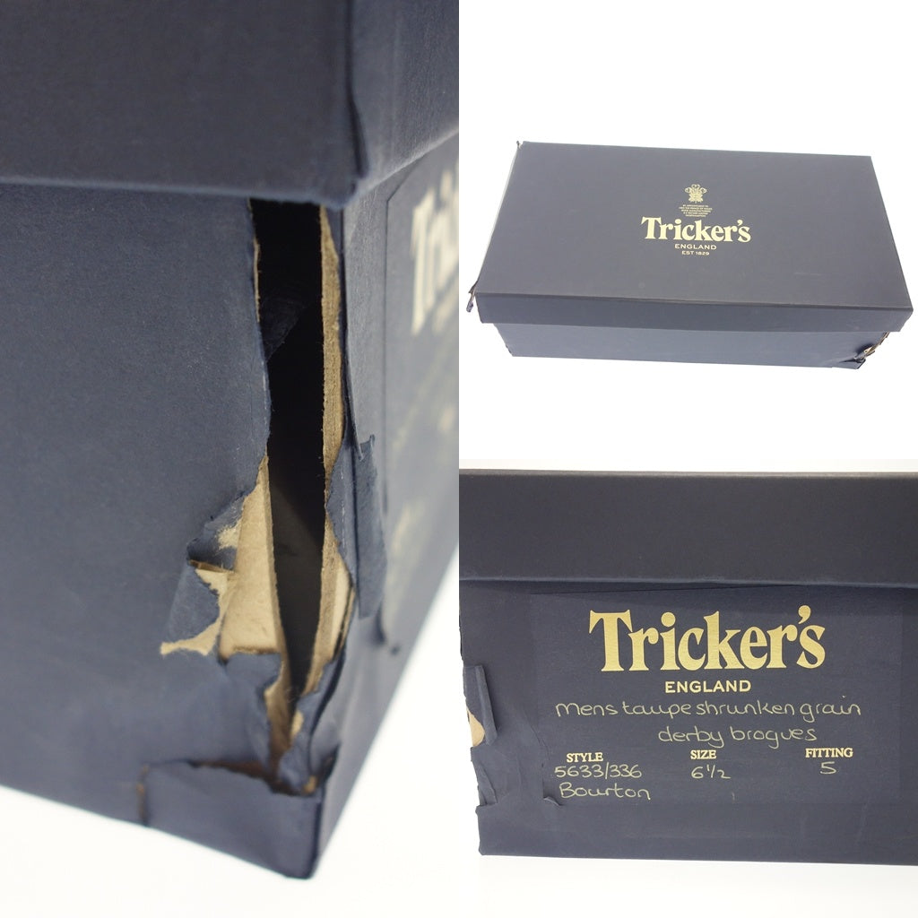 【Tricker’s】トリッカーズ バートン 5633 フルブローグ カーフ ベージュ UK6.5 BOURTON