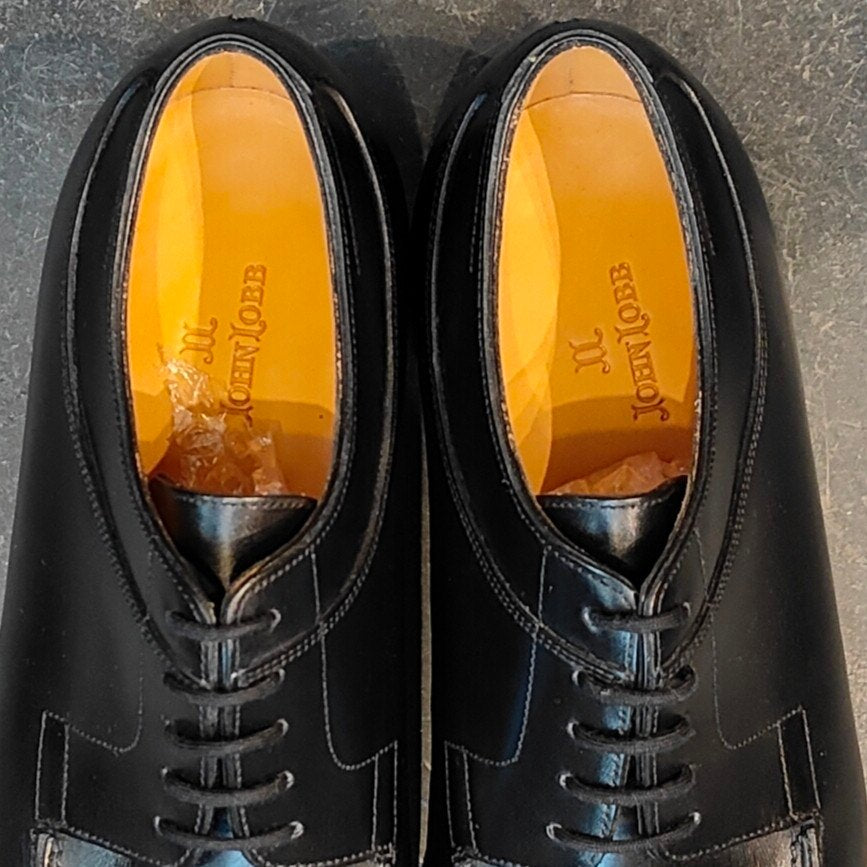 希少 茶箱 新品未使用【JOHN LOBB】ジョンロブ バロス Uチップ カーフ ブラック サイズUK6.5E 2998ラスト