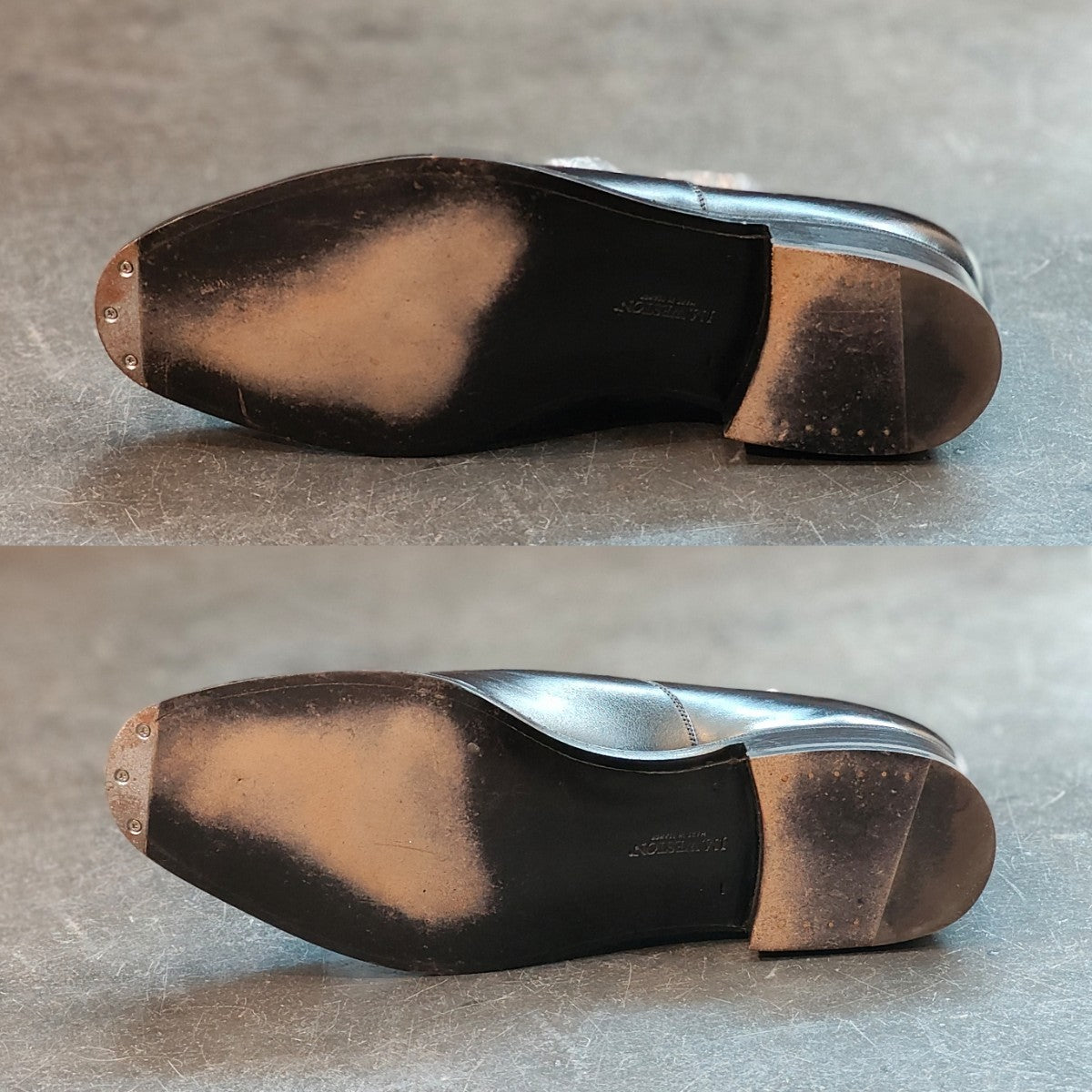 使用数回 【J.M.WESTON】ジェイエムウエストン 300 ストレートチップ カーフ ブラック 7.5C 定価¥165,000-