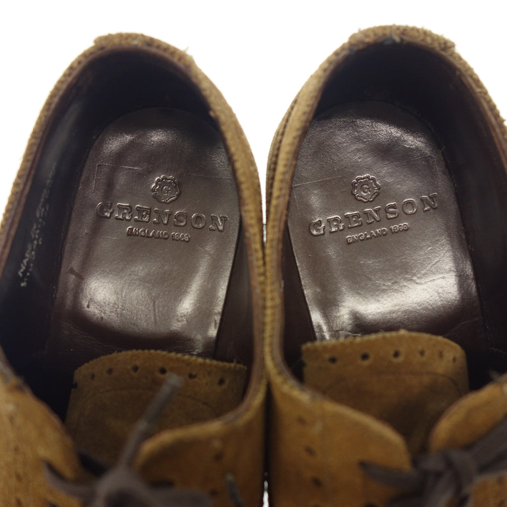 【GRENSON】グレンソン パンチドキャップトゥ スエード 茶系 UK7E