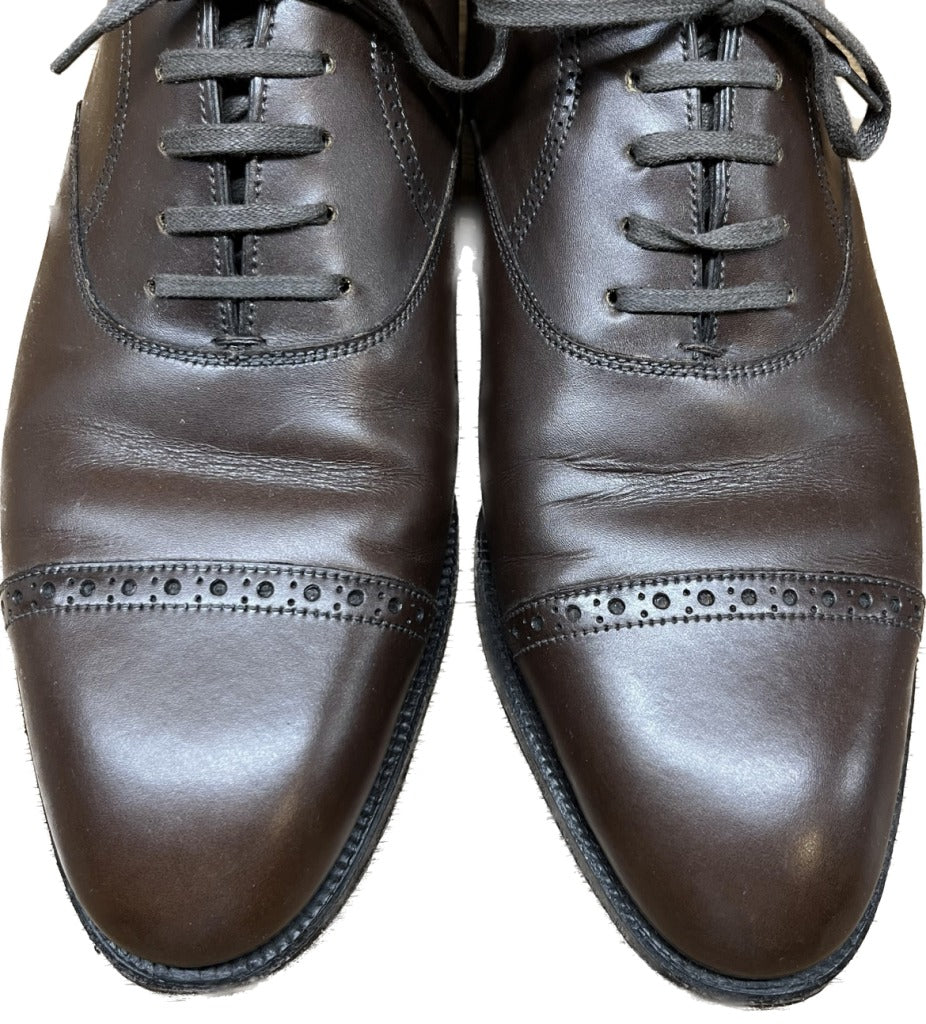 【JOHN LOBB】ジョンロブ フィリップⅡ パンチドキャップトゥ カーフ ブラウン サイズ UK5.5E 7000ラスト