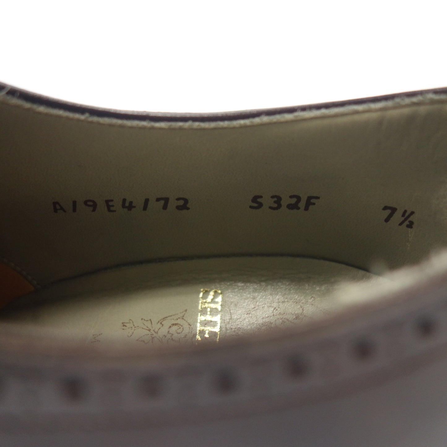 【SHETLAND FOX】シェットランドフォックス 532F パンチドキャップトゥ カーフ ブラウン サイズ 7.5