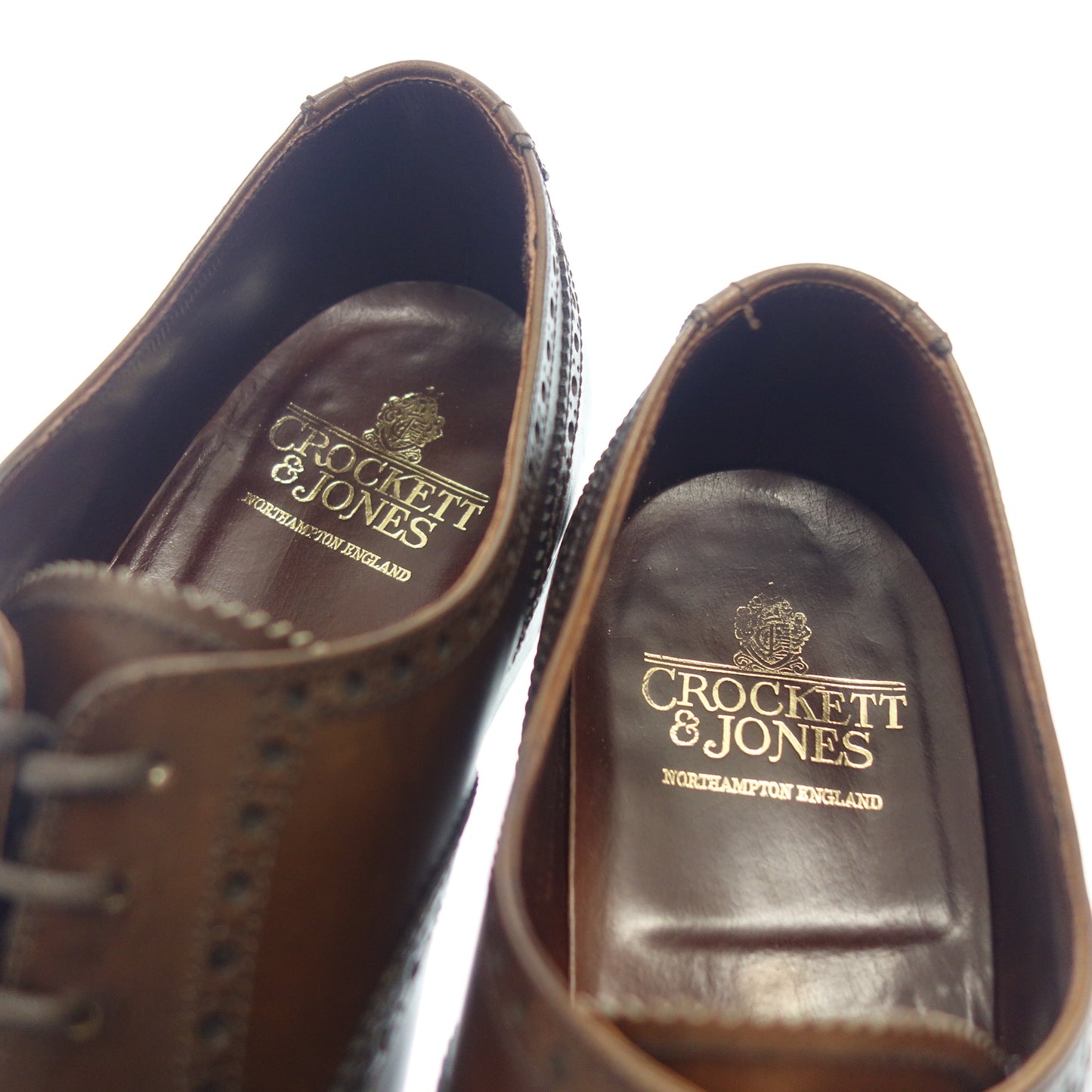 【CROCKETT&JONES】クロケット&ジョーンズ COVENTRY セミブローグ カーフ ブラウン サイズ UK8E 341ラスト