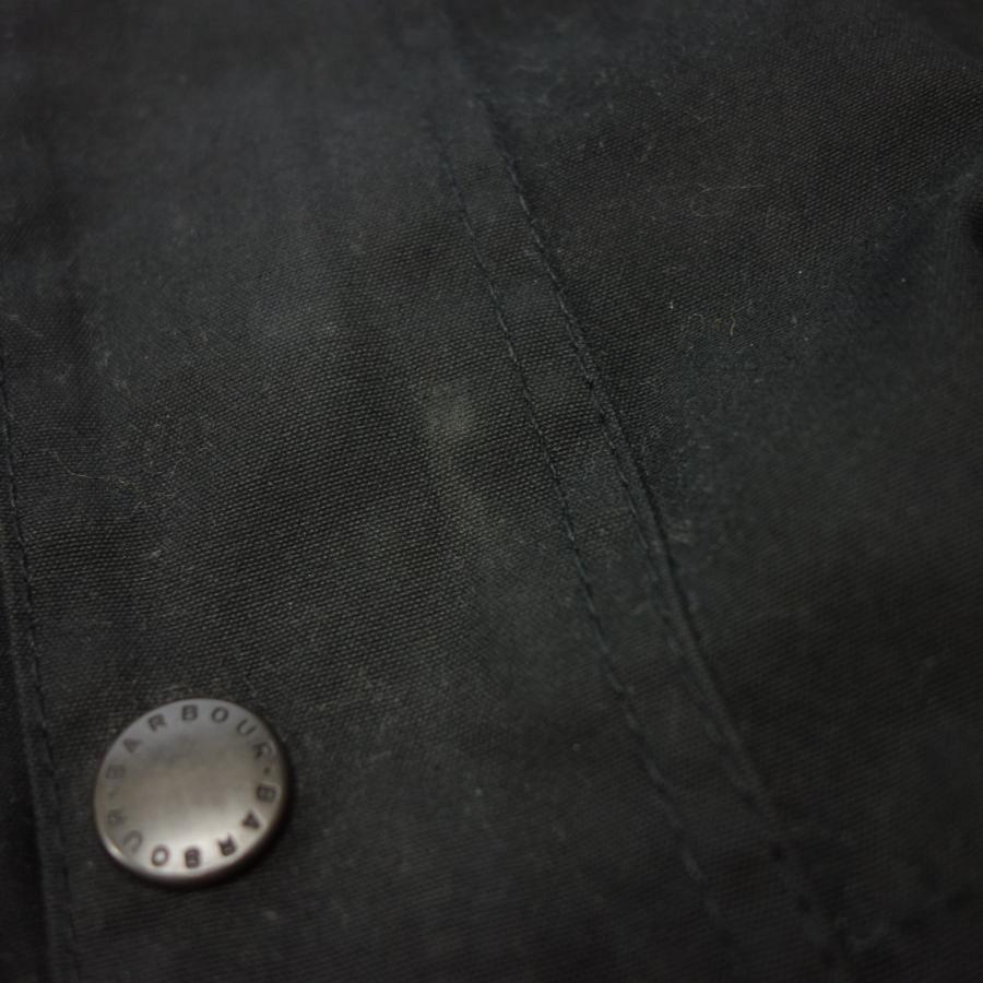 【Barbour】バブアー オイルドジャケット フーディ ブラック 38