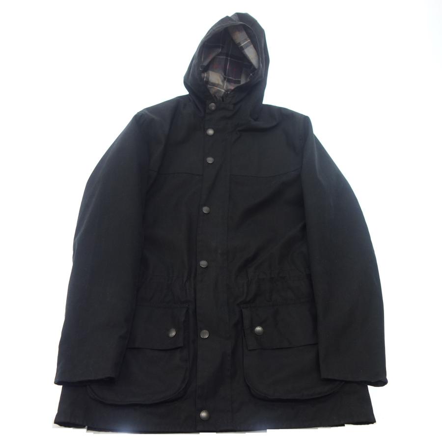 【Barbour】バブアー オイルドジャケット フーディ ブラック 38