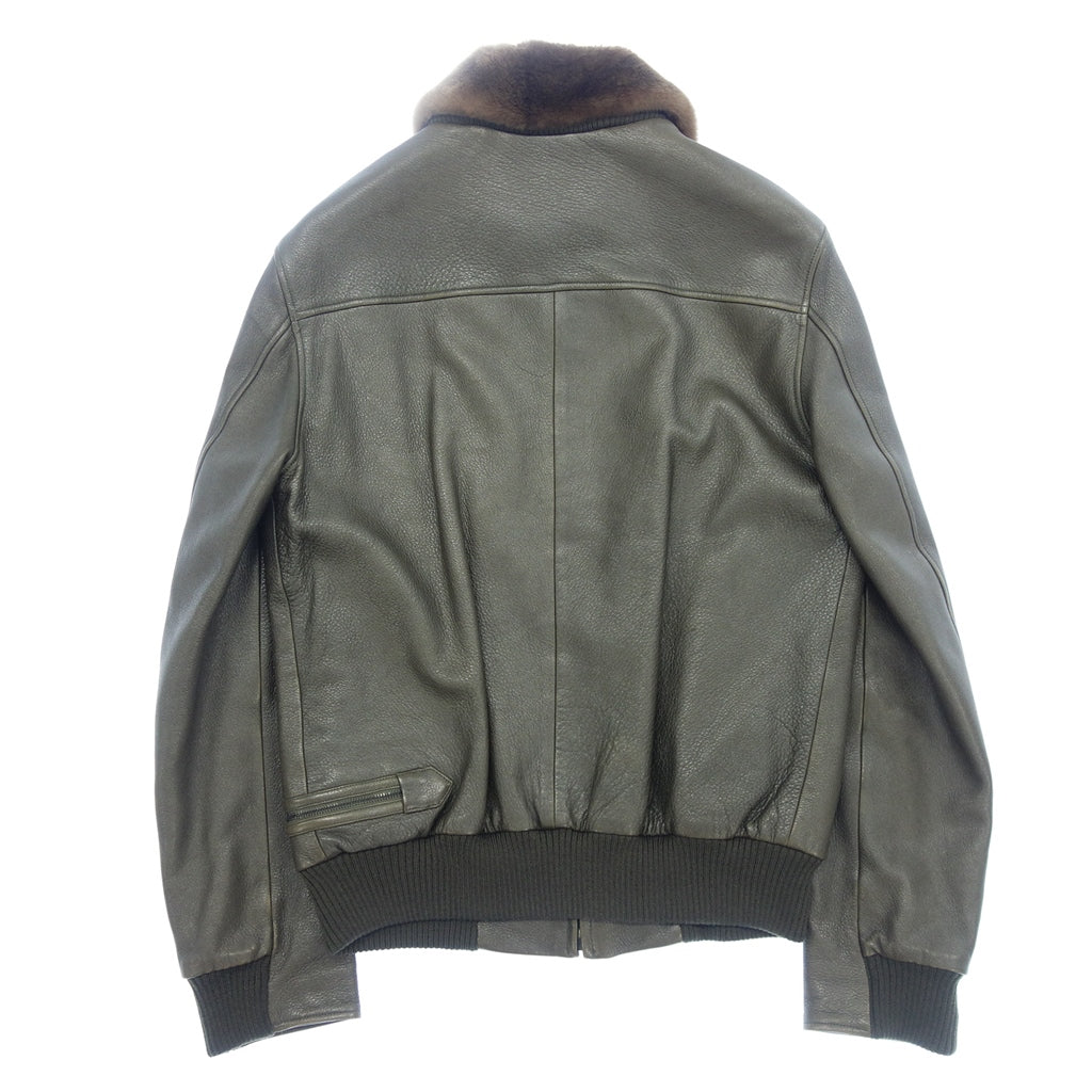 【SERAPHIN】セラファン ディアスキンブルゾン ”希少モデル” フライトジャケット オリーブ サイズ 48 DEER SKIN BLOUSON