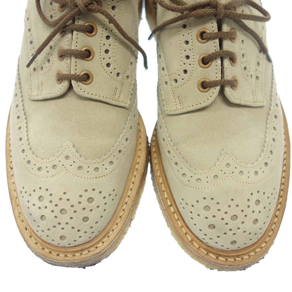 【Tricker’s】トリッカーズ SHIPS別注 M5633 スエード ウイングチップ ベージュ サイズ UK8