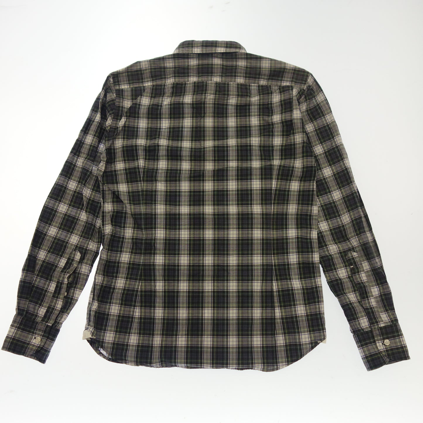 【ORIAN VINTAGE】オリアン ヴィンテージ タータンチェックシャツ グリーン&イエロー サイズ39