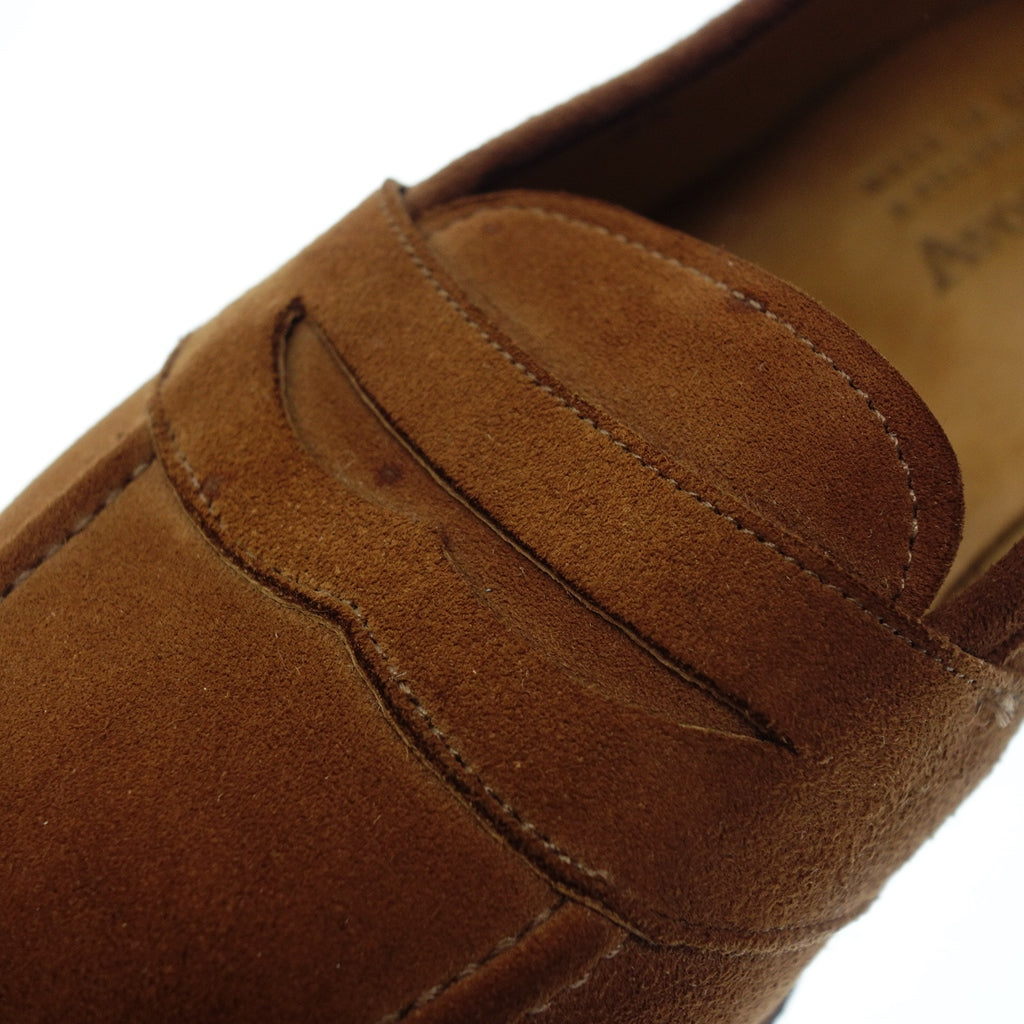 【Tricker’s】トリッカーズ Avon House別注 フルストラップローファー スエード ブラウン サイズ UK8E ラスト